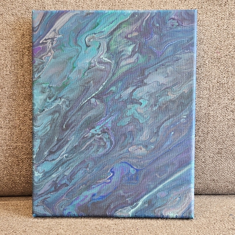 Abstract Blue and Purple Canvas Art